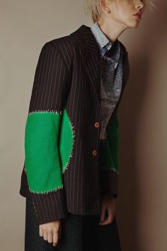 Designer: Harvee KOK Deconstructed Suit, Pinstripe Jacket, Fast Forward, Black Suit, 가을 패션, Looks Style