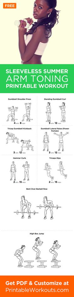 Worried about wearing all those sleeveless shirts this summer season? Try this 15-minute workout and you will be well prepared! Bądź Fit, Cardio Yoga, Workout Routines For Women, Toning Workouts, Upper Body Workout, Arm Workout