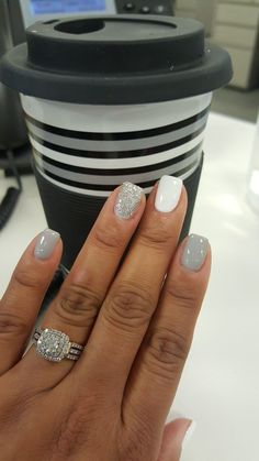 Winter Wedding Nails, Sparkle Nails, Fancy Nails, Fall Nails, Love Nails, Holiday Nails, Nails Ideas