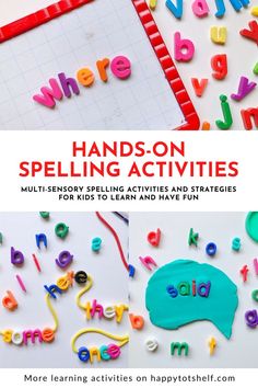 Hands-On Spelling Activities for Children Fun Spelling Activities, Playdough Letters, Teaching Child To Read, Early Reading Skills, Homeschool Routine, Phonics Rules, Teaching Spelling, Spelling Activities