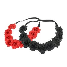 Material: Elastic Shape: Rose Color: Red+Black/Green+Silver/Gold+Pink/Black Red+Yellow/Gold Silver+Yellow Pink Quantity: 2Pack Package Contents: 2x Hair Accessory 1.Materials: headband, Rose. 2.Elastic band fits most heads, Baby Toddler Adult Crown. 3.This Flower Crown is for Birthday Party ,Family Photo, weddings,bath,shower,summer,fall,spring,winter. 4.Suitable for Most People: the multicolor flower hair wreath is elastic, so you don't have to worry about the size, suitable for girls, women, c Flower Wreath Hair, Garland Wreath, Hair Garland, Rose Flower Crown, Flower Headdress, Flower Crown Hairstyle, Crown For Women, Flower Crown Headband, Headband Bridal