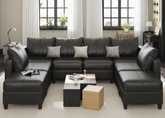 PRICES MAY VARY. Easy to Clean Faux Leather Modular Sofa:The color of this modular couch is beautiful and goes with a variety of home decor styles.It is easy to dust and messes are super easy to clean,you just wipe it up with a paper towel and it came right off. Versatility&Functionality: This great modular couch is easily rearranged.The options are endless like cozy U shape sofa,L shape sofa,sleeper sofa or sectional sleeper sofa for your guests and so on.The ottoman and seats are the same and Sectional Sofa With Storage, Leather Modular Sofa, Faux Leather Sectional, Shape Sofa, Storage Ottomans, Sofa With Storage, Modular Couch, Sofa Black, Shaped Sofa