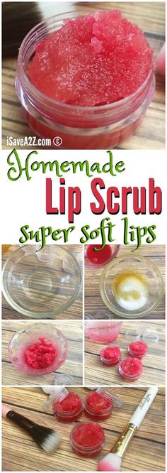 Homemade Sugar Lip Scrub Recipe for super soft lips! Homemade Lip Scrub, Diy Lip Scrub, Lip Scrub Recipe, Lip Scrub Homemade, Sugar Scrub Homemade, Lip Scrub Diy, Homemade Scrub, Tracker Free, Sugar Scrub Recipe