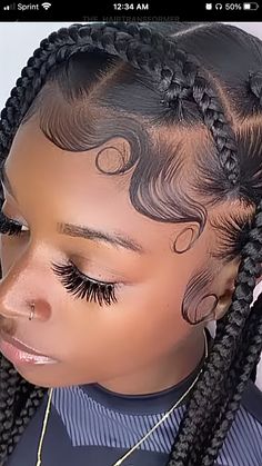 Short Edges Hairstyles Black Hair, Braids With Baby Hair Edges, Goddess Braids With Edges, Edges Hairstyles Black Girls Braids, Box Braids With Dramatic Edges, 2 Braids With Dramatic Edges, Fluffy Dramatic Edges, Cute Edges With Braids, Dramatic Edges On Wig