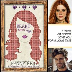 a cross - stitch pattern for penny reia's beard with me