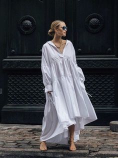 Sleeveless Long Dress, Maxi Shirt Dress, 가을 패션, Looks Style, 70s Fashion, Lapel Collar, Casual Chic, Casual Style, Casual Fashion