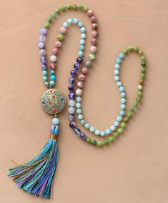 Hand Knotted Mala Bead Necklace