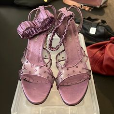 Barely Worn Yves Saint Laurent Studded Lavender Heels Lavender Heels, Yves Saint Laurent Shoes, Women's Shoes Sandals, Yves Saint Laurent, Shoes Sandals, Saint Laurent, Sandals, Women Shoes, Heels