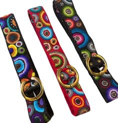 NEXT DAY Shipping Guarantee - NOW buy NOW! GIFTS FOR HER ♥ Peruvian hand embroidered belts for women with lining. Standard Length: 45 inches adjustable, Width: 1.5 inches. Bronze metal buckle. Boho belt with colorful hand embroidered circles. Vibrant colors and excellent finish. Handmade belts by Artisans from Ayacucho - Perú. Buying this product, you are supporting a Peruvian Artisan and his/her family. #Gift idea, # Gift for mom, #Gift for wife, #Gift for friends, #Birthday gift, #Birthday pre Adjustable Embroidered Multicolor Belts, Adjustable Multicolor Embroidered Belts, Embroidered Circles, Embroidered Belts, Gift For Friends Birthday, Colorful Belt, Friends Birthday Gift, Boho Belt, Veteran's Day