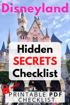 Add some extra fun to your Disneyland trip by discovering and spotting these Disneyland hidden secrets. 

It features a printable PDF checklist so you can check off the secrets that you spot.


#disneyland  #disneylandhiddensecrets  #disneylandsecrets  #disneylandsecretshidden Disneyland Disneybound, Disneyland Trip Planning, Disneyland Vacation Planning, Disneyland Secrets, Disney On A Budget, Disney Secrets, Disney Printables, Disneyland Tips, Checklist Printable