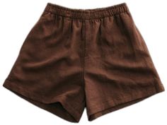 Comfortable Brown Summer Bottoms, Comfortable Brown Bottoms For Summer, Casual Brown Relaxed Fit Shorts, Brown Summer Bottoms With Elastic Waistband, Summer Brown Bottoms With Elastic Waistband, Short Brown Bottoms With Elastic Waistband, Brown Short Bottoms With Elastic Waistband, Brown Elastic Waistband Shorts, Brown Relaxed Fit Bottoms For Leisure