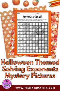 a halloween themed activity with pumpkins and other items to help students learn the mystery pictures