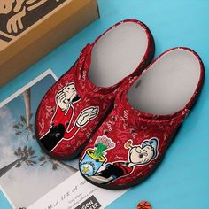 Get your product: Popeye Cartoon Characters W Flower Pattern Crocs Classic Clogs Shoes In Red
1. PRODUCT INFORMATION:

Incredibly light and fun to wear.
Water-friendly and buoyant; weighs only ounces.
Ventilation ports add breathability and help shed water and debris.
Easy to clean and quick to dry.
Upper: Croslite.
Lining: Croslite.
Sole: Croslite.
2. SIZE CHART:
3. RETURN:
We will gladly issue you a replacement item or issue a refund back to your original form of payment for any of the followi Popeye Cartoon Characters, Shoe Crocs, Popeye Cartoon, Red Clogs, Crocs Clog, Versatile Shoes, Clog Shoes, Crocs Classic Clogs, Wooden Shoes