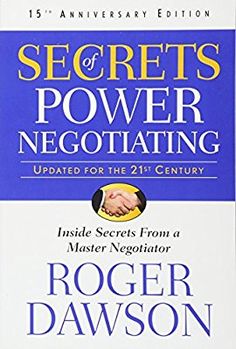 the book cover for secrets of power negotiating