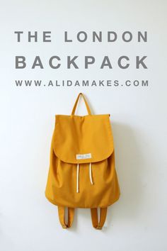 The London Backpack | made by Alida Makes | pattern by lbgstudio for willow & co patterns Backpack Tutorial, Sew Ins, Cute Backpacks, Couture Sewing, Sewing Bag, The London