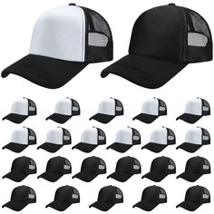 PRICES MAY VARY. Enough to Use: you will receive 24 pieces of trucker hats in 2 styles, one is black and the other is black and white, each style has 12 pieces, abundant in quantity, enough to choose and replace, easy to meet your daily wear needs; You can also share them with your family Mesh Design: the back and side of our baseball cap use mesh design, breathable and cool, to bring you a comfortable wearing experience in the hot summer; Our cap is also easy to clean and air dry quickly, savin Black 5-panel Baseball Cap For Summer, Black 5-panel Summer Baseball Cap, Black Flat Bill Baseball Cap For Summer, Black Trucker Baseball Cap For Summer, Black Trucker Snapback Hat For Summer, Black Trucker Hat For Summer, Black Flat Bill Trucker Hat For Summer, Black Summer Trucker Hat, Work Hat