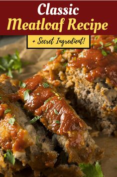 the recipe for meatloaf is shown in this video