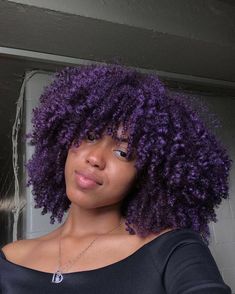 Dyed Hair Purple, Twisted Hair, Temporary Hair Color, Dyed Natural Hair, Beautiful Natural Hair, Pelo Afro