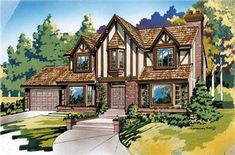 this is an artist's rendering of these house plans