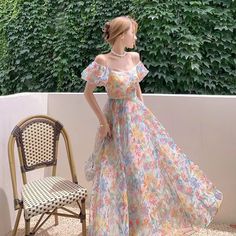 Floral Beach Dress, Birthday Dress Women, Boho Floral Maxi Dress, Girls Floral Dress, Vintage Floral Dress, Long Skirts For Women, Womens Floral Dress, Women's Evening Dresses, Fairy Dress