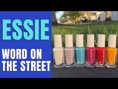 Essie "Word on the Street" Expressie Collection | Swatchh & Review | 2023 - YouTube Essie Expressie Swatches, Clothing Optional Essie, Essie Summer Soul Stice, Essie Mixtaupe, Essie Nail Polish Expressie, Manicure At Home, Manicure