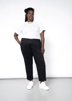 Ace Trouser | WILDFANG - Wildfang Relaxed Fit Workwear Pants With Rolled Hem, Relaxed Fit Pants With Rolled Hem For Workwear, Relaxed Fit Rolled Hem Pants For Workwear, Classic Relaxed Fit Cropped Pants, Classic Workwear Bottoms With Rolled Hem, Classic Rolled Hem Bottoms For Workwear, Classic Bottoms With Rolled Hem For Workwear, Workwear Stretch Pants With Cuffed Ankles, Stretch Workwear Pants With Cuffed Ankles