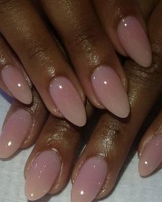 Milky Nails, Pink Ombre Nails, Shaped Nails, Work Nails, Rose Nails, Almond Acrylic Nails, Neutral Nails, Girls Nails, Minimalist Nails