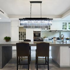 the kitchen is clean and ready to be used as a dining room or living area