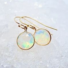 Opal Dangle Earrings - JewelLUXE Raw Diamond Necklace, Rutilated Quartz Necklace, Moonstone Drop Earrings, Opal Solitaire Ring, March Birthstone Necklace, Opal Drop Earrings, Gold Lariat Necklace, Rainbow Moonstone Necklace, Diamond Cluster Earrings