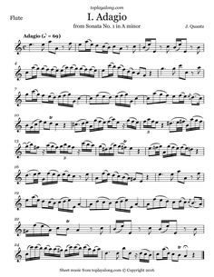 sheet music with the words i adagio written on it