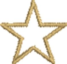 an image of a gold star that is in the shape of a cross stitch pattern