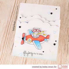 a card with an airplane on it and the words, flying by us is always