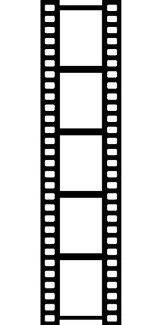 a black and white film strip with four different lines on the bottom, one is empty