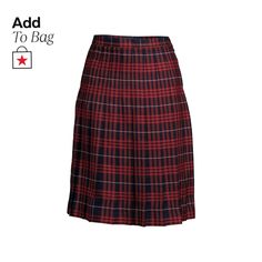 in stock Fitted Plaid Skirt For School, Plaid Skirt For School, Preppy Pleated Plaid Skirt, Plaid Skirt For School In Fall, Plaid Pleated Skirt For School In Fall, Fitted Plaid Skirt For School Uniform, Plaid Skirted Bottoms With Lined Skirt, School Plaid Pleated Skirt, Preppy Plaid Skirt For School