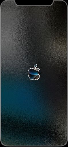 an apple logo on the back of a black surface