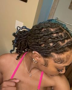 locs. Feminine Locs, Black Locs, Dyed Dreads, Dreadlocks Hair Care, Loc Goddess, Short Locs, Cute Dreads, Beautiful Locs, Short Locs Hairstyles