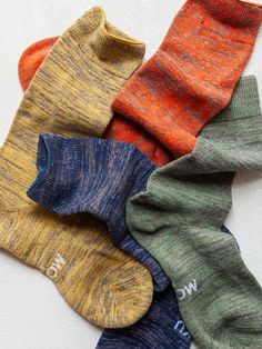 From their eye-catching patterns to their cushy soles, these Moku Socks are designed with both visual and practical considerations in mind. By using the same ultra-absorbent cotton found in our bestselling Moku Light Towel, Kontex ensures that these socks quickly and effectively wick away moisture to keep feet dry, while the sole features a layer of thick pile for additional comfort and support. Each sock is also knit on a machine designed for sportswear to bring extra durability to the design. Casual Anti-odor Socks For Outdoor, Casual Anti-odor Outdoor Socks, Lightweight Casual Outdoor Socks, Multicolor Cotton Socks For Fall, Comfortable Green Anti-odor Socks, Comfortable Cotton Socks For Fall, Comfortable Anti-odor Green Socks, Comfortable Green Socks For Outdoor, Casual Lightweight Comfortable Socks