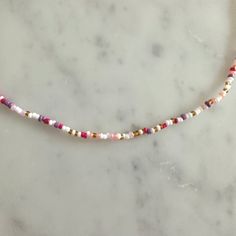 -cute preppy choker Trendy Beaded Necklaces For Gift, Trendy Beaded Necklace For Gifts, Dainty Handmade Choker For Everyday, Dainty Handmade Everyday Choker, Trendy Everyday Choker Necklace, Adjustable Pink Beaded Necklace For Friendship, Adjustable Pink Choker For Festivals, Pink Trendy Adjustable Choker, Pink Adjustable Trendy Choker