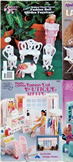 an advertisement for dolls house furniture and accessories in the magazine's catalog, with pictures of dollhouse furniture