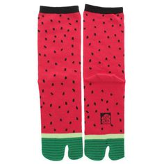 Tabi Socks WATERMELON/M size:23cm-25cm (us 5 - 7) made in Japan check more kyoohoo products Tabi Socks, Made In Japan, Watermelon, Pajama Pants, Pajamas, Socks, Japan, Pants, Trousers