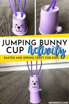 the bunny cup activity is fun for kids to make