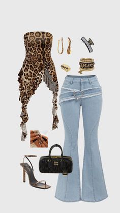 Leopard print, outfit ideas, date outfits, aesthetic outfits, current trending outfits Cute Comfy Outfits, Simple Trendy Outfits, Cute Everyday Outfits, Baddie Outfits Casual, Really Cute Outfits, Teenage Fashion Outfits, Womens Casual Outfits, Outfit Idea