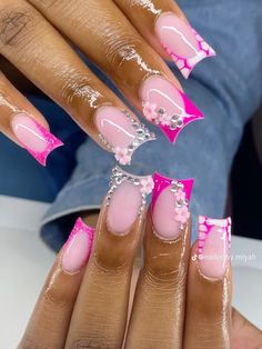 Braider Nails, Uni Nails, Purple Nail Ideas, Unique Acrylic Nail Designs, Shorties Nails, Body Details, Duck Nails, Cute Simple Nails, Hard Nails