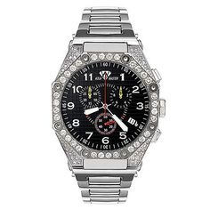 Movement: Swiss-Quartz&#44 Luxury Men's Chronograph Watch With Date Indicator, Luxury Chronograph Watch With Date Indicator, Luxury Black Diamond Watch With Date Indicator, Rolex Diamond Watch, Rolex Diamond, Diamond Watches For Men, Rolex Watches For Men, Engraved Crystal, Blue Face