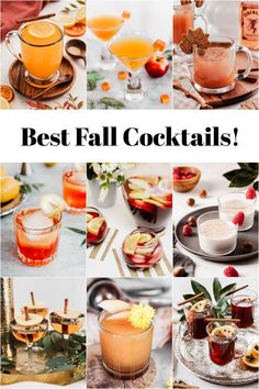 collage of fall drinks in seasonal settings. Caramel Appletini Recipe, Harvest Drinks, Thanksgiving Drinks Alcohol, Easy Fall Cocktail Recipes, Caramel Appletini, Drinks With Alcohol, Appletini Recipe, Caramel Cocktail, Autumn Cocktails