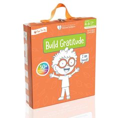 an orange box with the words build gratitude on it's front