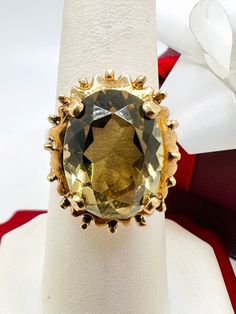 14K Yellow Gold Topaz Ring Size 7.25 A perfect gift for your loved one for any special occasion or holiday! Total Ring Weight: 6.88g Ring Length: 29.89mm Ring Width: 20.01mm Item will be placed into a gift box. * Formal Oval Topaz Ring Stamped 14k, Oval Topaz Ring Stamped 14k For Formal Occasions, Victorian 14k Gold Topaz Ring For Anniversary, Luxury Oval Faceted Topaz Ring, Gold Topaz Ring With Center Stone As A Gift, Victorian Topaz Ring In Yellow Gold For Formal Occasions, Luxury Faceted Oval Topaz Ring, Classic Gold Topaz Ring Gift, Elegant Gold Topaz Ring Collectible