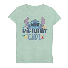 Add a little magic to anyone's wardrobe with this Disney Tee. ©Disney Add a little magic to anyone's wardrobe with this Disney Tee. ©Disney FEATURES Crewneck Short sleevesFABRIC & CARE Cotton, polyester Machine wash Imported Size: Large. Color: Brt Green. Gender: female. Age Group: kids. Happy Birthday Girl, Disney Tee, Happy Birthday Girls, Disney Tees, Disney Lilo, Girls Tees, 8th Birthday, Lilo And Stitch, Birthday Girl