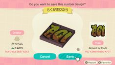 an animal crossing game screen with some type of item