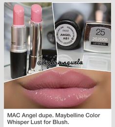 Lipstick Maybelline Color Whisper, Honey Lips, Mac Angel, Color Whisper, Makijaż Smokey Eye, Pink Lipstick, Makeup Obsession, Mac Makeup, Kiss Makeup